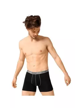 Мужские шорты-боксеры, комплект из 2 шт. - Start Short C2P box хлопок sloggi, цвет Schwarz Grau