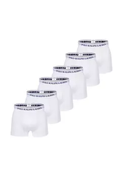 Мужские шорты-боксеры, упаковка из 6 шт. - CLASSIC-6 PACK- TRUNK, хлопок стрейч, пояс с логотипом RALPH LAUREN