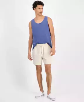 Мужские шорты Chase Regular-Fit длиной 6 дюймов из смесового льна Sun + Stone, коричневый/бежевый