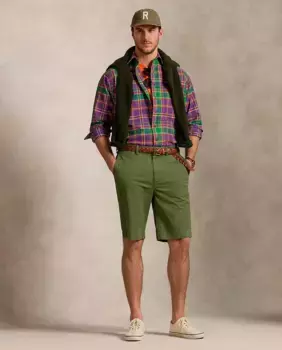 Мужские шорты-чиносы классического кроя Polo Ralph Lauren, цвет Musgo