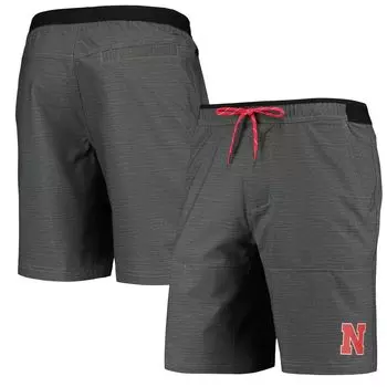 Мужские шорты Columbia Grey Nebraska Huskers Twisted Creek Omni-Shield