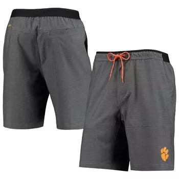 Мужские шорты Columbia Heathered Grey Clemson Tigers Twisted Creek Omni-Shield