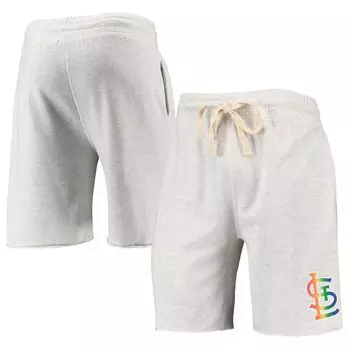 Мужские шорты Concepts Sport Oatmeal St. Louis Cardinals Mainstream с логотипом Terry Tri-Blend