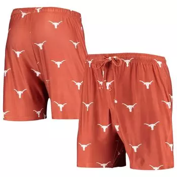 Мужские шорты Concepts Sport Texas Orange Texas Longhorns с флагманским принтом и вареньем