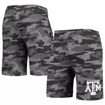 Мужские шорты Concepts Sport угольный/серый Texas A&M Aggies Camo Backup Terry Jam Lounge Shorts
