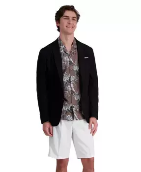 Мужские шорты Cool 18 PRO классического кроя с эластичными складками, длина 9.5" Haggar, белый