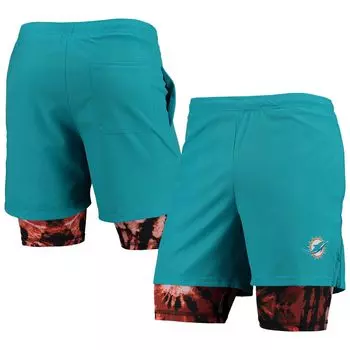 Мужские шорты для бега FOCO Aqua Miami Dolphins