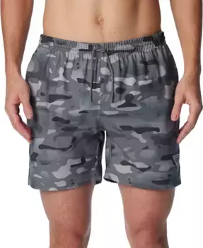 Мужские шорты для плавания Columbia 6 дюймов PFG Rambler с внутренним швом, цвет City Grey Watershed