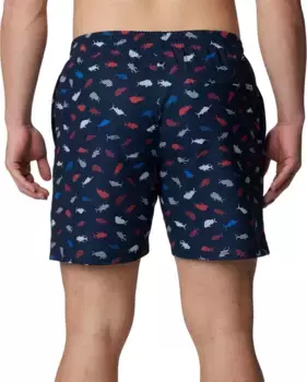 Мужские шорты для плавания Columbia 6 дюймов PFG Rambler с внутренним швом, цвет Stars Stripes