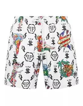 Мужские шорты для плавания PHILIPP PLEIN, белый