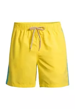 Мужские шорты для плавания с контрастной полоской на шнурке MANGUUN, цвет 13-0758 Dandelion