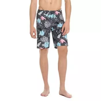 Мужские шорты для плавания с принтом 9,5 дюймов Hurley, цвет dark stone grey