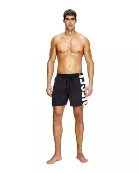 Мужские шорты для плавания с регулируемой завязкой на шнурке Diesel, черный