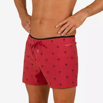 Мужские шорты для плавания - Swimshort 100 Short - Cali Red Black Nabaiji