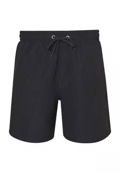Мужские шорты для плавания в полоску на шнурке Dunmore, цвет Black Ebony Stripe