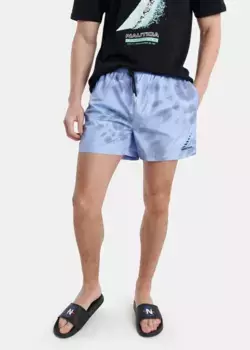 Мужские шорты для плавания в стиле бермуды с принтом Nautica, сиреневый