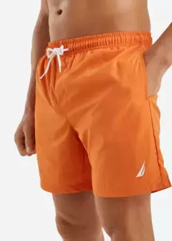 Мужские шорты для плавания в стиле «бермуды» с завязкой на шнурке Nautica, оранжевый