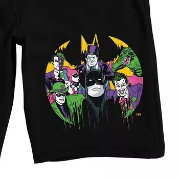 Мужские шорты для сна 9 дюймов с изображением Бэтмена из комиксов DC Comics Licensed Character