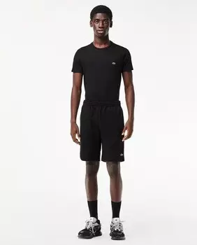 Мужские шорты-джоггеры Lacoste из матового органического хлопкового флиса Lacoste, черный