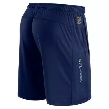 Мужские шорты Fanatics темно-синего цвета St. Louis Blues Authentic Pro для путешествий и тренировок