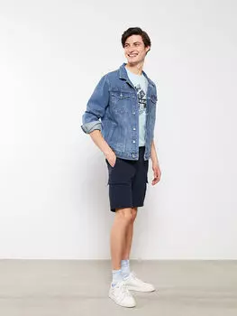 Мужские шорты из габардина стандартной посадки LCW Casual