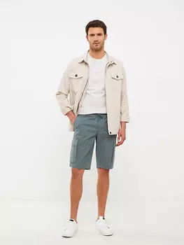 Мужские шорты из габардина стандартной посадки LCWAIKIKI Classic