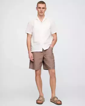 Мужские шорты из льна и хлопка Gap, зеленый