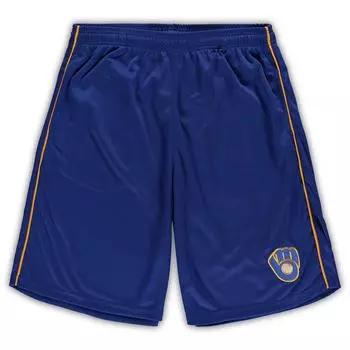 Мужские шорты из сетки Royal Milwaukee Brewers Big & Tall