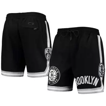 Мужские шорты из синели Pro Standard Brooklyn Nets черного цвета