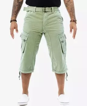 Мужские шорты-капри с поясом X-Ray, зеленый
