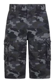 Мужские шорты карго из хлопка с камуфляжным принтом Mountain Warehouse, синий