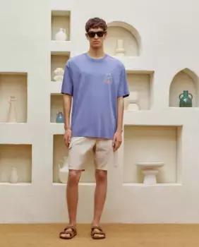 Мужские шорты-карго с эластичным поясом Green Coast, слоновая кость