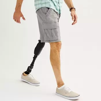 Мужские шорты карго Sonoma Goods For Life 10 дюймов Adaptive Flexwear, цвет Light Grey