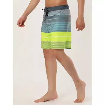 Мужские шорты Летние пляжные шорты для плавания с цветными блоками и принтом на шнурке Lars Amadeus