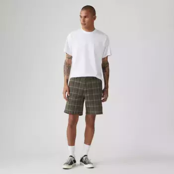 Мужские шорты Levi's XX Chino свободного кроя, цвет Ares Plaid Black Cof - Multi-Color