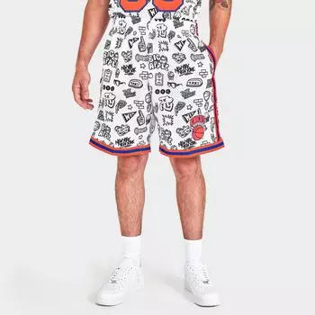 Мужские шорты Mitchell &amp; Ness New York Knicks NBA Doodle Swingman, апельсин