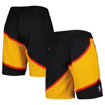 Мужские шорты Mitchell & Ness Black Atlanta Hawks Hardwood Classics Reload 2.0 Swingman