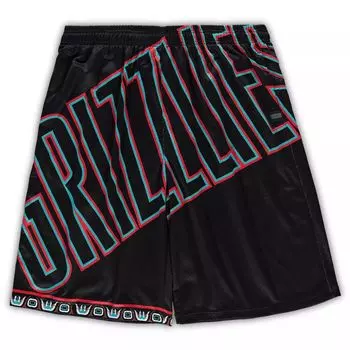 Мужские шорты Mitchell & Ness Black Memphis Grizzlies Big & Tall Hardwood Classics Big Face 2.0