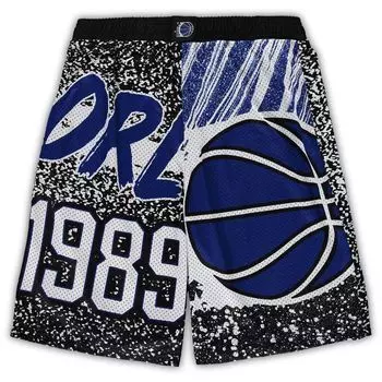 Мужские шорты Mitchell & Ness Black Orlando Magic Big & Tall Hardwood Classics Jumbotron