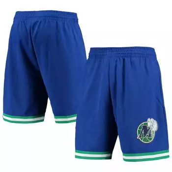 Мужские шорты Mitchell & Ness Blue Dallas Mavericks 1998 Hardwood Classics 75th Anniversary Swingman