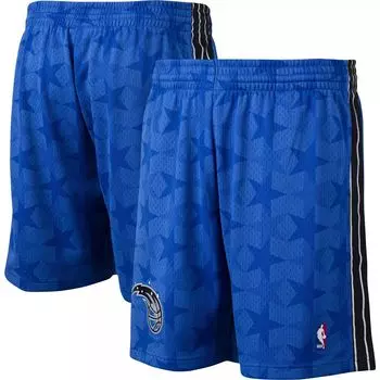 Мужские шорты Mitchell & Ness Blue Orlando Magic Hardwood Classics с логотипом Swingman