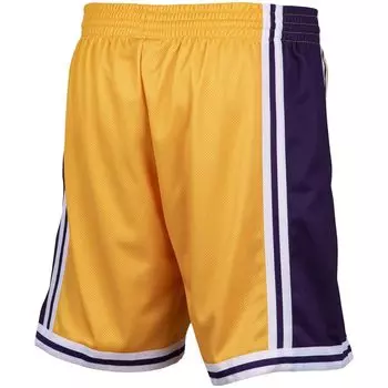 Мужские шорты Mitchell & Ness Gold Los Angeles Lakers Hardwood Classics Big Face 2.0