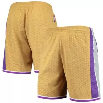 Мужские шорты Mitchell & Ness Gold Sacramento Kings 2005-06 Hardwood Classics Swingman