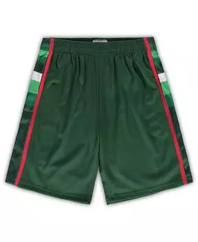 Мужские шорты mitchell ness hunter green milwaukee bucks big tall hardwood classics team swingman Mitchell & Ness, темно-зеленый
