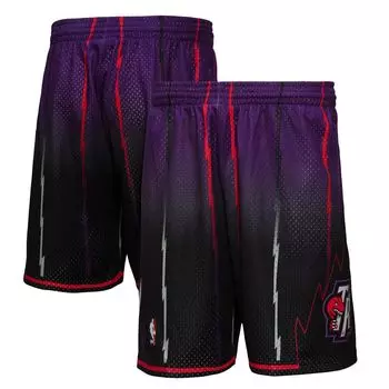 Мужские шорты Mitchell & Ness Purple/Black Toronto Raptors 1998/99 Hardwood Classics Fadeaway Reload 3.0 Swingman
