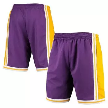 Мужские шорты Mitchell & Ness Purple Los Angeles Lakers 1984 Hardwood Classics 75th Anniversary Swingman