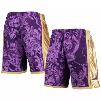 Мужские шорты Mitchell & Ness Purple Los Angeles Lakers Hardwood Classics Lunar New Year Swingman Shorts