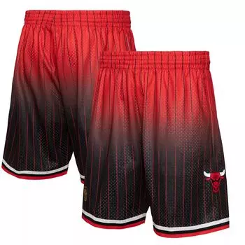 Мужские шорты Mitchell & Ness Red/Black Chicago Bulls 1995/96 Hardwood Classics Fadeaway Reload 3.0 Swingman