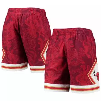 Мужские шорты Mitchell & Ness Red Chicago Bulls Hardwood Classics Lunar New Year Swingman