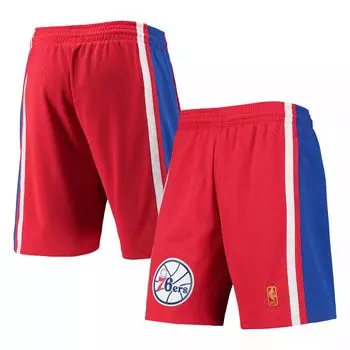 Мужские шорты Mitchell & Ness Red Philadelphia 76ers 1996-97 Hardwood Classics Swingman